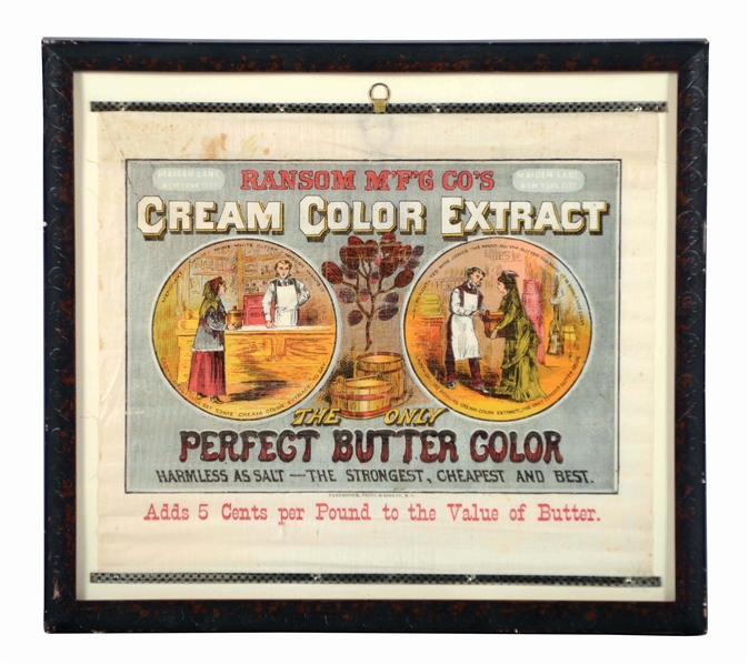 RANSOM MFG. CO. CREAM COLOR EXTRACT ADVERTISEMENT.
