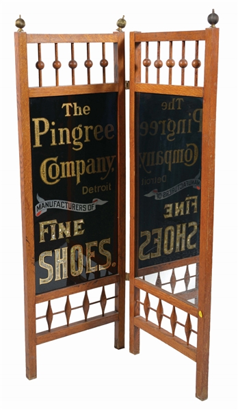 THE PINGREE COMPANY FINE SHOES ADVERTISING MIRROR.