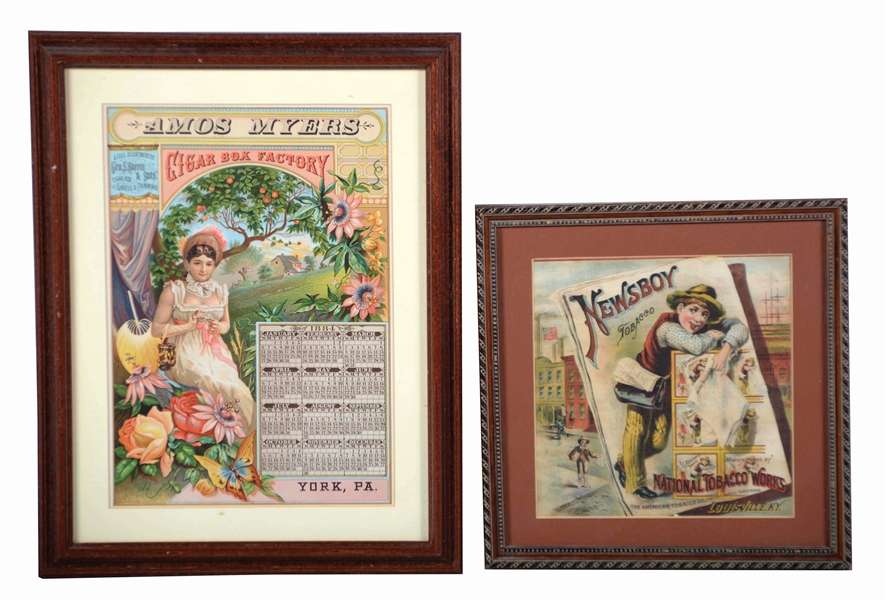 LOT OF 2: TOBACCO ADVERTISEMENTS. 