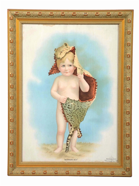 MOTHERS OATS "MOTHERS BOY" ADVERTISING LITHOGRAPH.