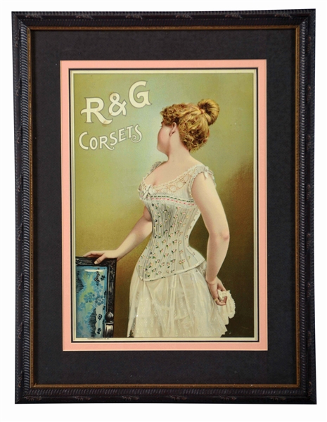 R & G CORSETS ADVERTISING SIGN. 