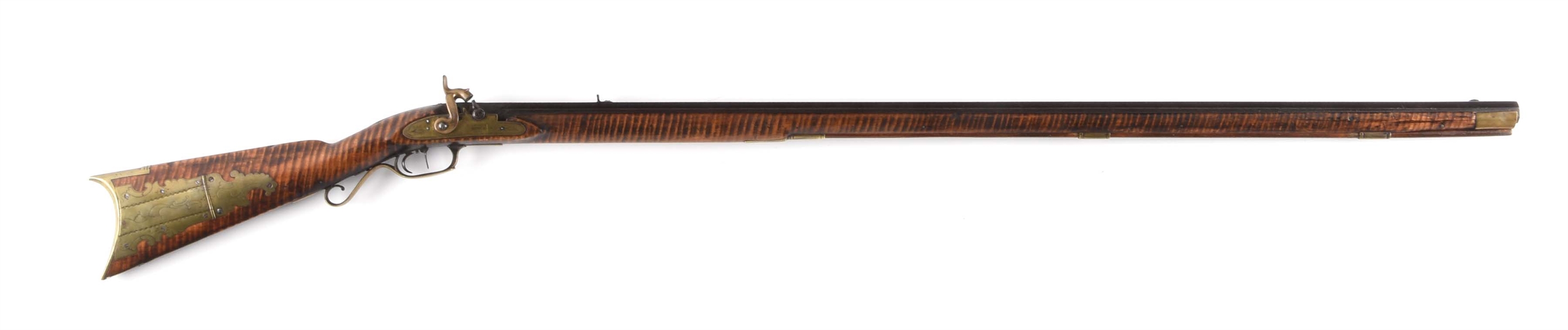 (A) FULLSTOCK OHIO LONG RIFLE BY ROGERS.