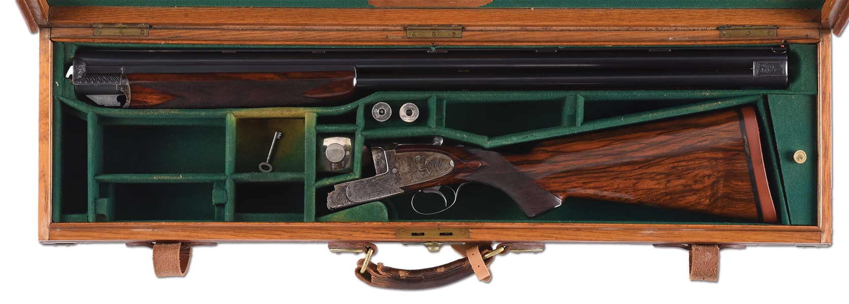 (C) STOUT WESTLEY RICHARDS "OVUNDO" HAND DETACHABLE LOCK, EJECTOR, SINGLE TRIGGER PIGEON OR TRAP GUN WITH CASE.