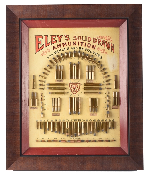 ELEY RIFLE & REVOLVER CARTRIDGE BOARD.