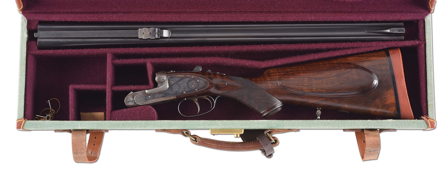 (C) RARE JAMES PURDEY SIDELOCK EJECTOR DOUBLE RIFLE IN .369 NITRO EXPRESS WITH CASE.