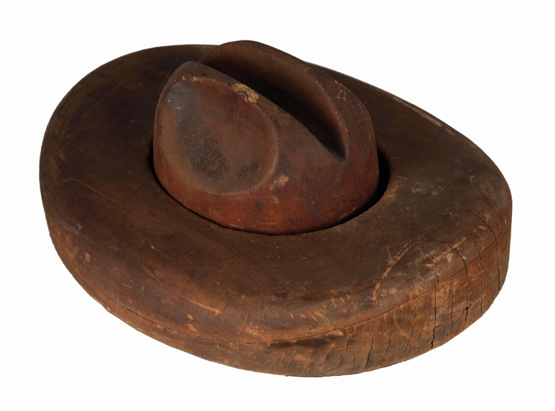 WOODEN HAT MOLD.