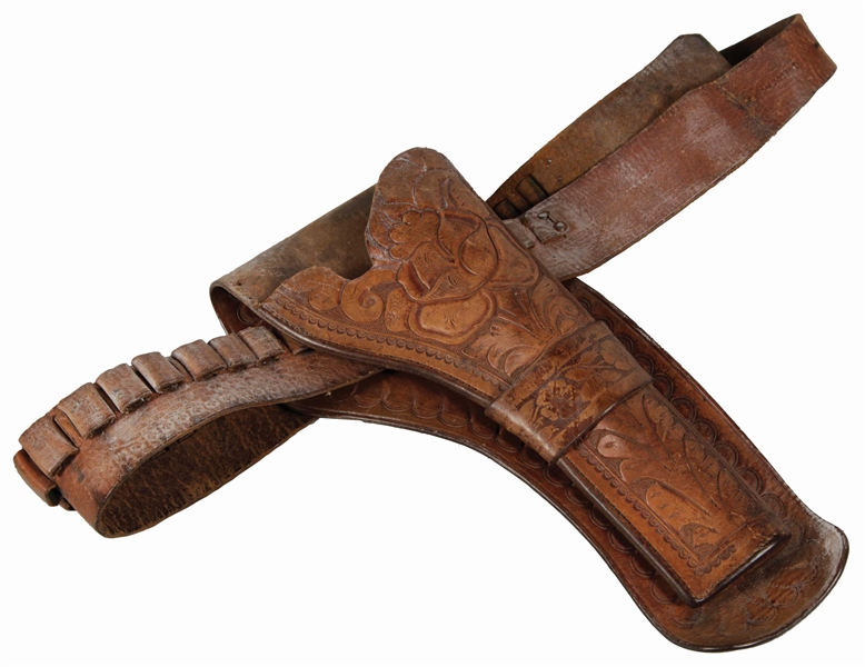 TOOLED HOLSTER AND CARTRIDGE BELT.
