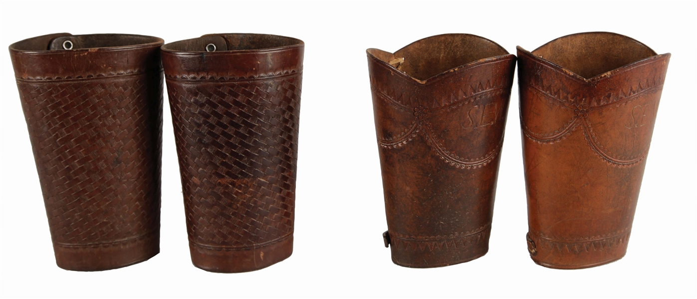 TWO PAIRS OF COWBOY CUFFS.