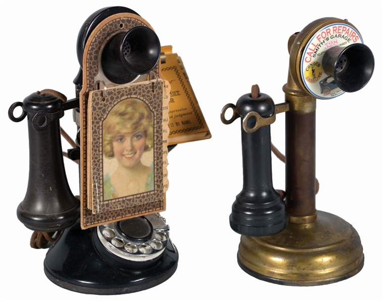 LOT OF 2: CANDLESTICK TELEPHONES. 