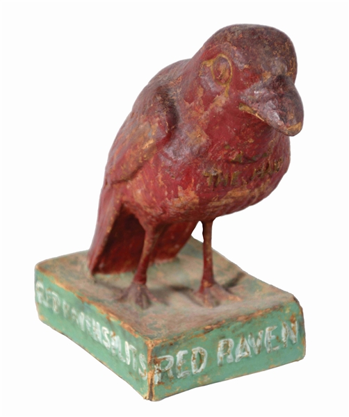 FIGURAL BIRD RED RAVEN ADVERTISING DISPLAY. 
