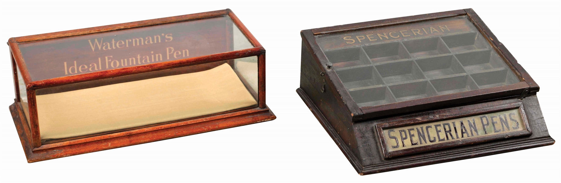 LOT OF 2: COUNTER TOP PEN DISPLAY CASES.