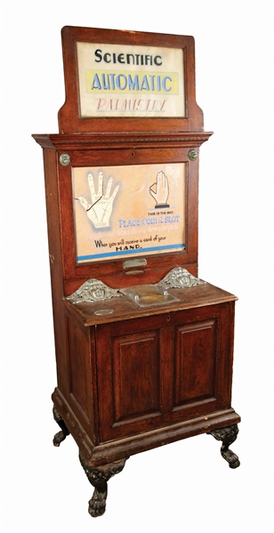 1¢ CHAS. AHRENS SCIENTIFIC AUTOMATIC PALMISTRY FORTUNE TELLER. 