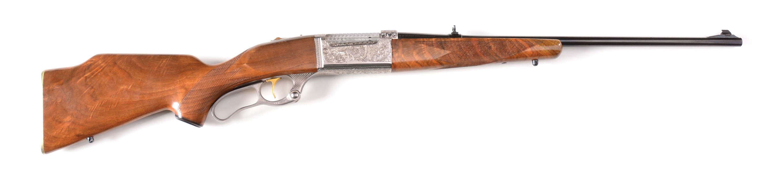 (M) FACTORY ENGRAVED SAVAGE MODEL 99M PE LEVER ACTION RIFLE.