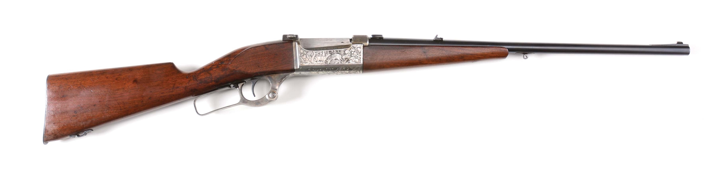 (C) EXQUISITELY ENGRAVED GERMAN EXPORT CUSTOM SAVAGE MODEL 1899 LEVER ACTION RIFLE.