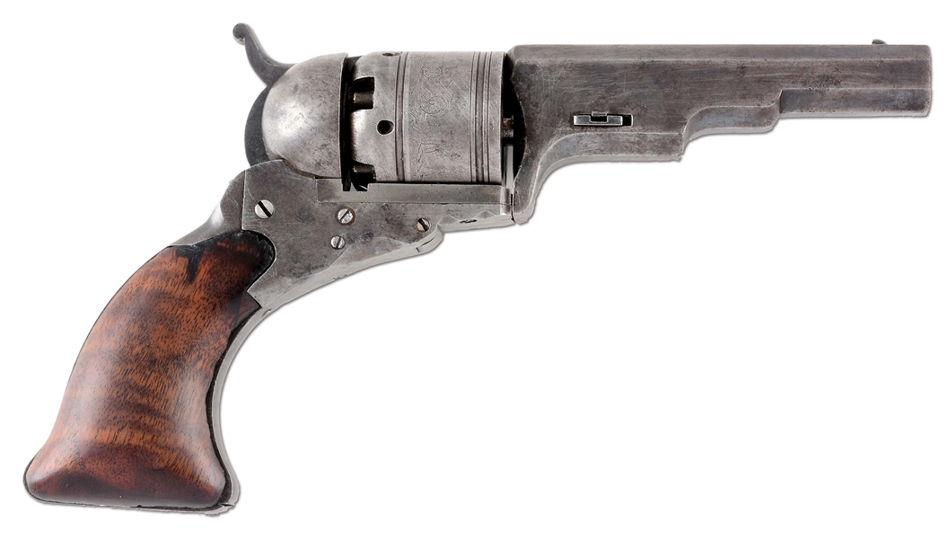 (A) EXTREMELY RARE COLT NO. 5 TEXAS PATERSON REVOLVER WITH FACTORY 4-1/4" BBL PICTURED ON PG 144 OF THE PATERSON COLT BOOK.