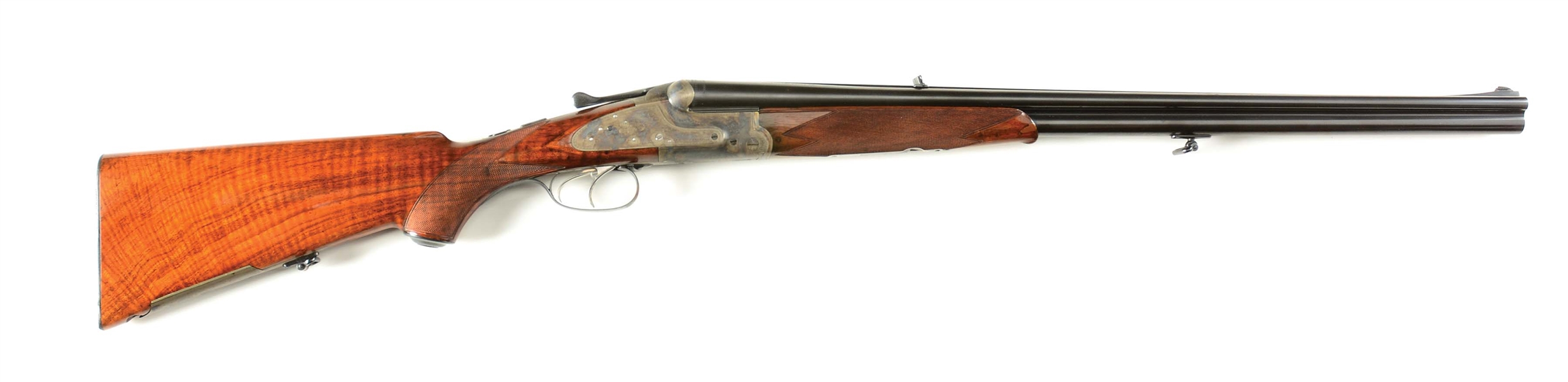 (C) J.P. SAUER & SOHN SIDELOCK DOUBLE RIFLE DRILLING MADE FOR D. S. SPAULDING, SUCR, MEXICO.