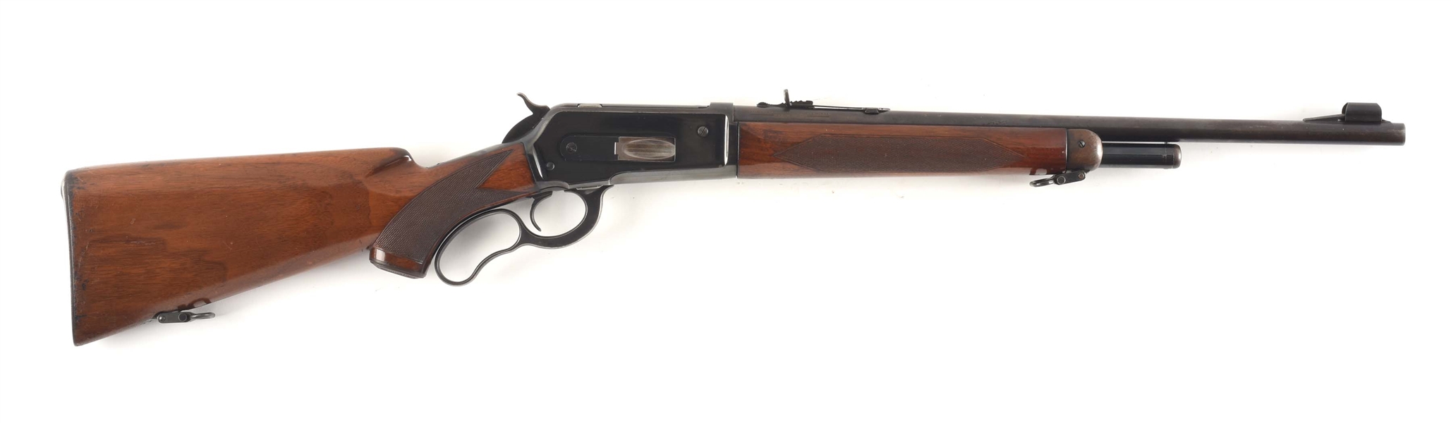 (C) WINCHESTER MODEL 71 LEVER ACTION CARBINE (1946).