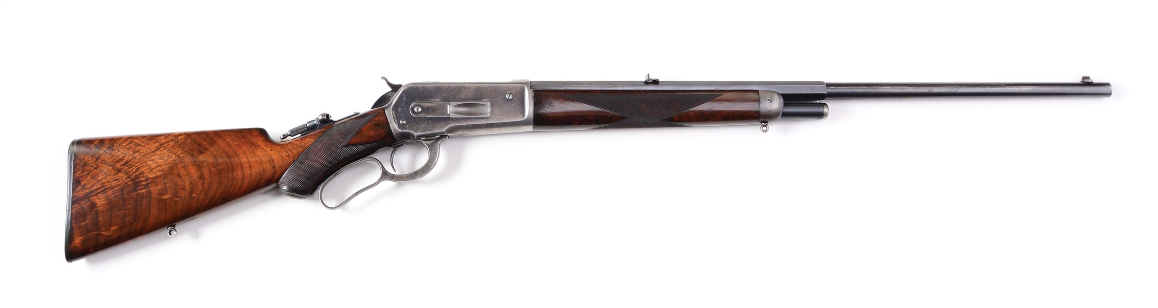 (C) DOCUMENTED DELUXE WINCHESTER MODEL 1886 .38-70 LEVER ACTION RIFLE (1906).