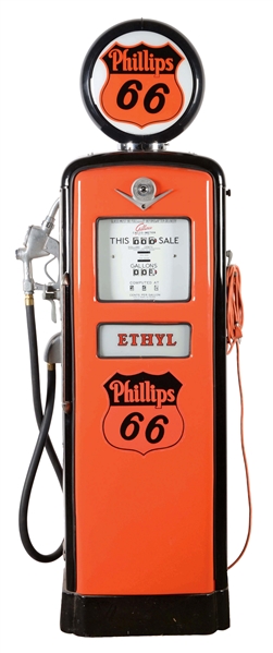 GILBARCO CALCO METER GAS PUMP RESTORED IN PHILLIPS 66 GASOLINE.