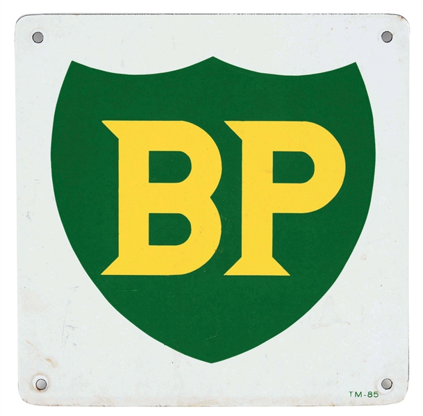 BP GASOLINE PORCELAIN PUMP SIGN.