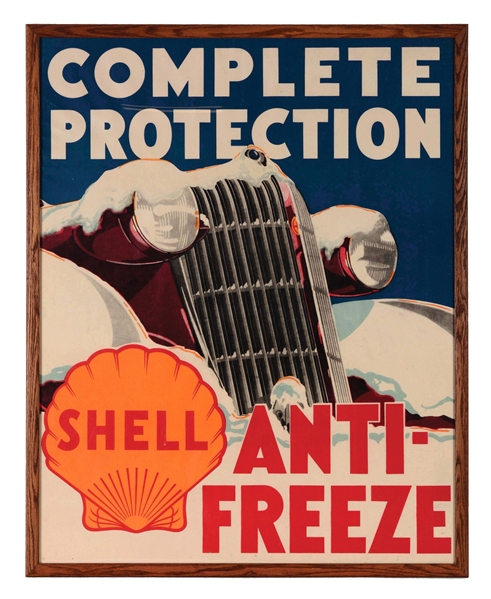 SHELL ANTI-FREEZE COMPLETE PROTECTION FRAMED POSTER.