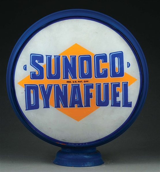 SUNOCO DYNAFUEL COMPLETE 15" GLOBE ON ORIGINAL METAL BODY. 