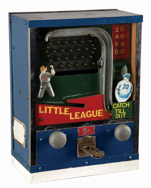 5¢ J.F. FRANTZ MFG. CO. LITTLE LEAGUE ARCADE GAME. 
