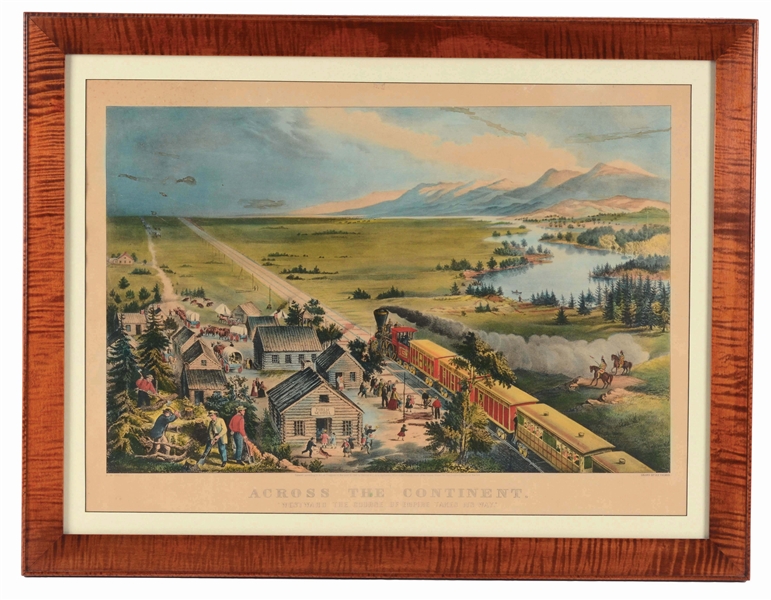 CURRIER & IVES "ACROSS THE CONTINENT" LITHOGRAPH.