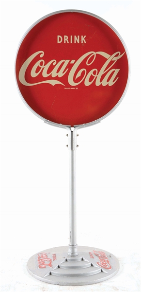 SCARCE COCA-COLA TIN LOLLIPOP SIGN.