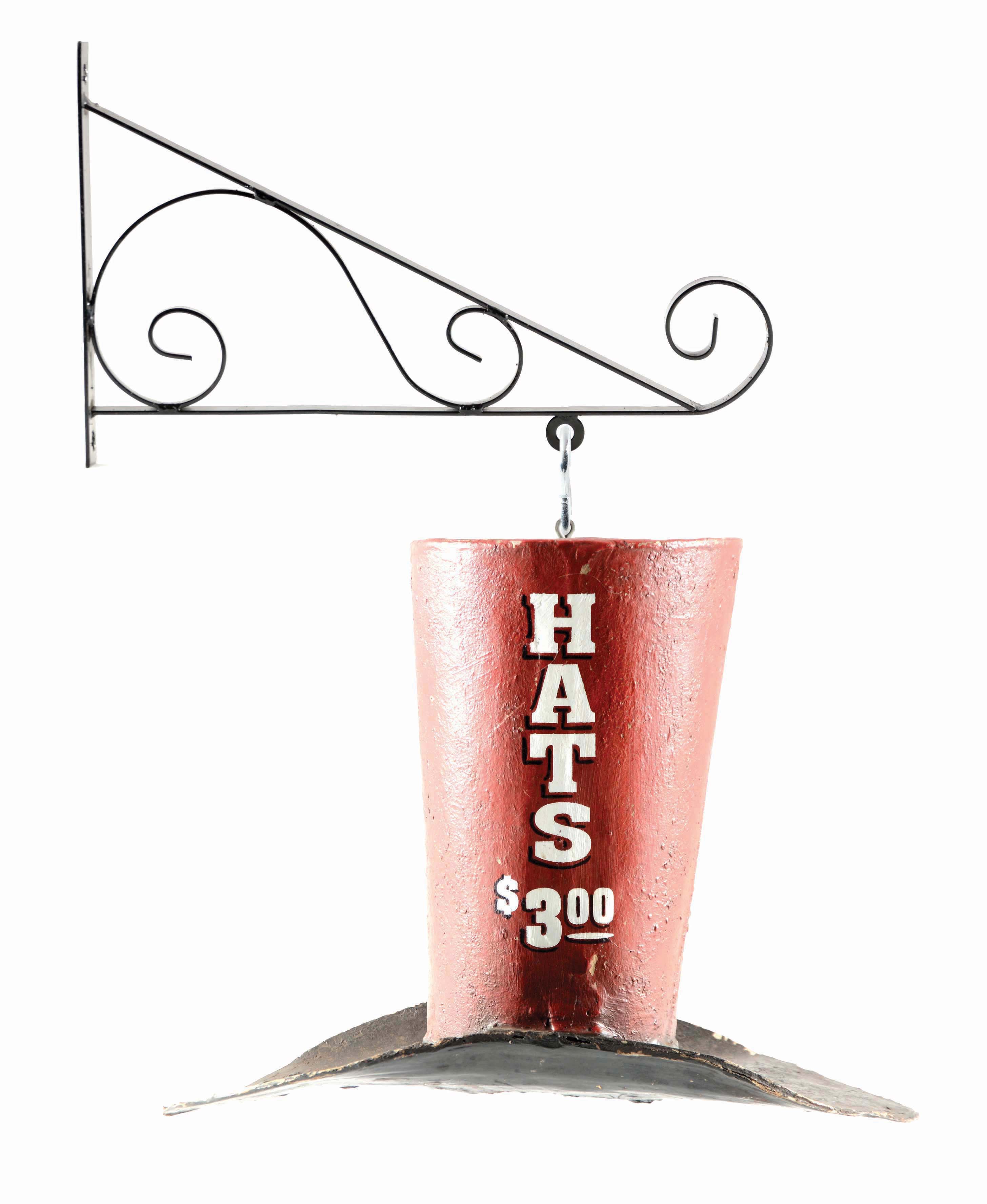 Lot Detail - FIBERGLASS HAT FORM ADVERTISING TRADE SIGN.