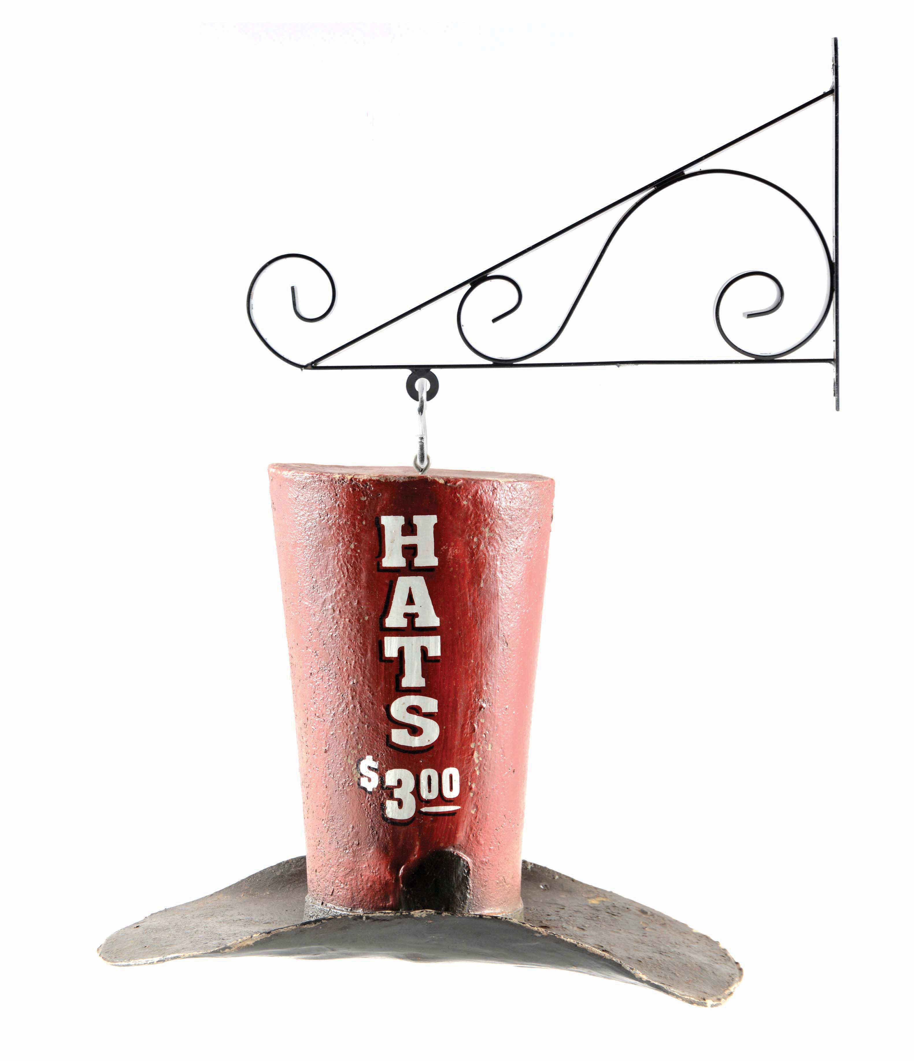 Lot Detail - FIBERGLASS HAT FORM ADVERTISING TRADE SIGN.