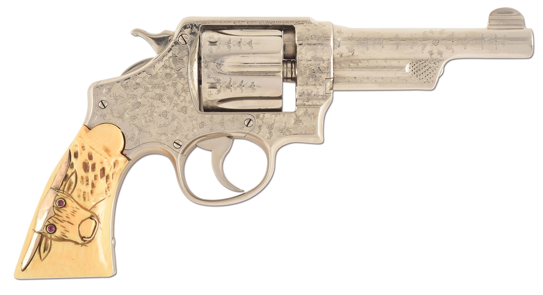 (C) WOLF & KLAR SMITH & WESSON MODEL 38/44 DOUBLE ACTION REVOLVER.