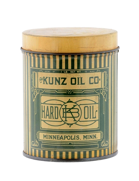 RARE KUNZ OIL COMPANY ONE POUND GREASE CAN. 