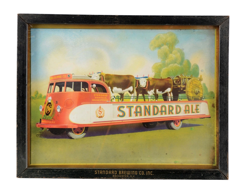 STANDARD BREWING CO. FRAMED PAINTING. 