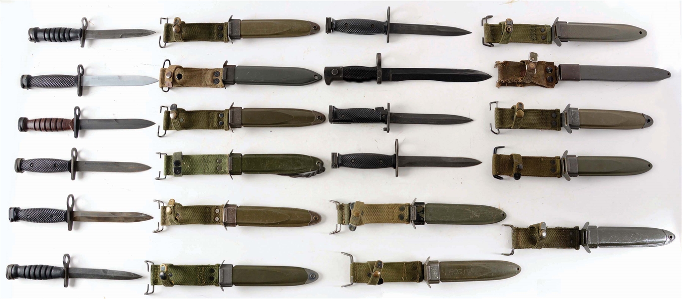 COLLECTION OF 10: ASSORTED US MILITARY AND FOREIGN BAYONETS