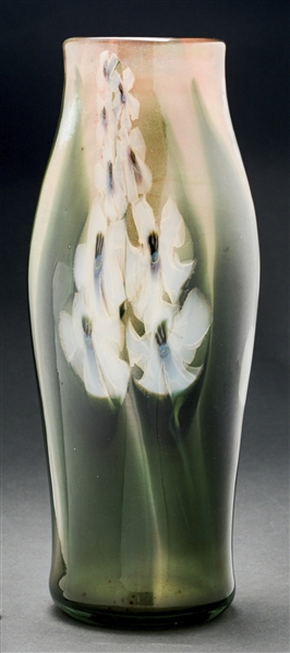 TIFFANY FAVRILE PAPERWEIGHT EXHIBITION VASE.