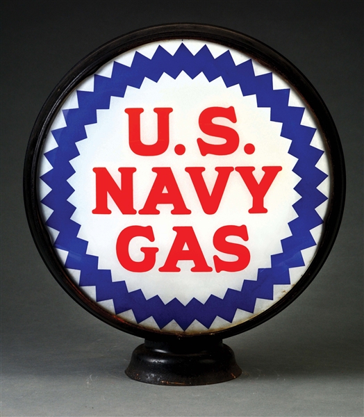 U.S. NAVY GAS COMPLETE 15" GLOBE ON METAL BODY. 