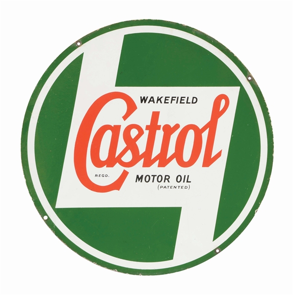CASTROL MOTOR OIL PORCELAIN SIGN.