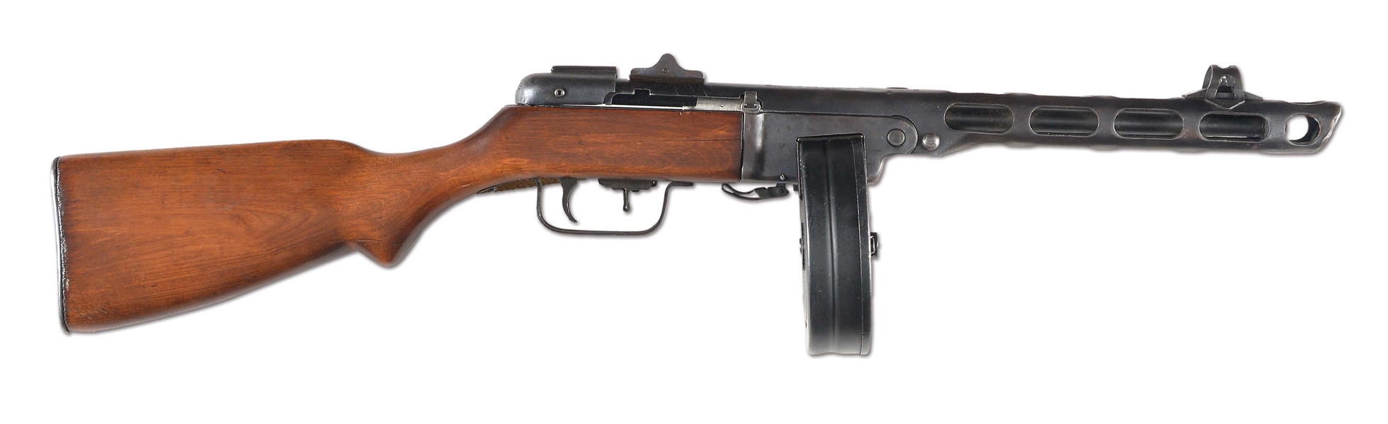 (N) ABSOLUTELY STUNNING CONDITION ORIGINAL AMNESTY REGISTERED RUSSIAN PPSH-41 MACHINE GUN WITH COPY OF ORIGINAL AMNESTY REGISTRATION FORM (CURIO AND RELIC).
