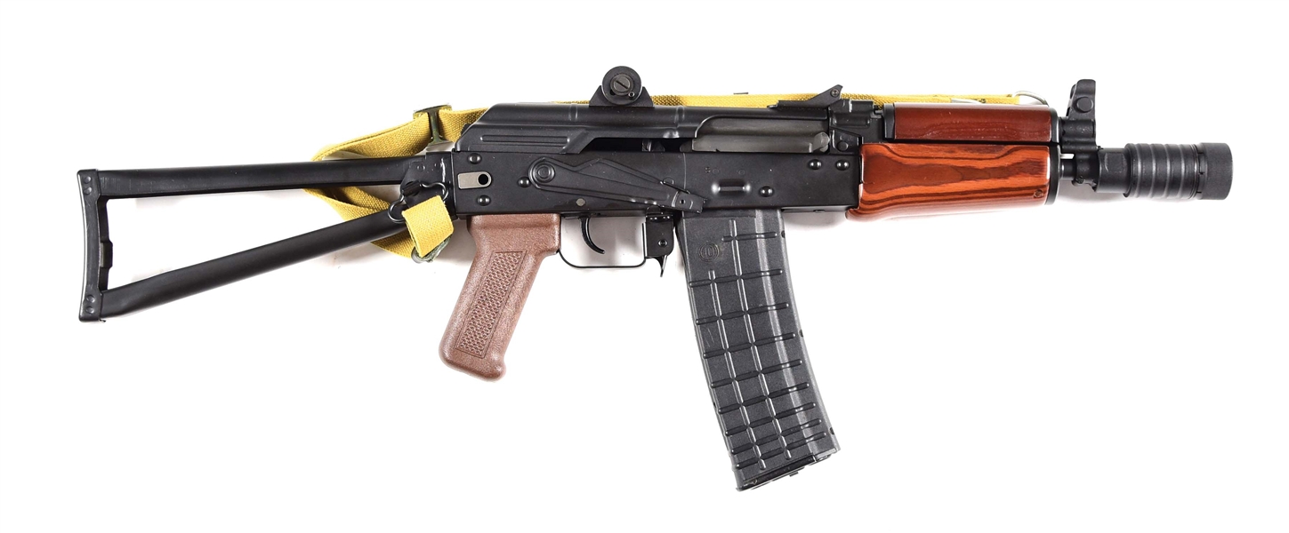 (N) HIGH CONDITION "PETER FLEIS" CONVERTED AKS-74NU SEMI-AUTOMATIC SHORT BARREL RIFLE IN 5.56X45MM.