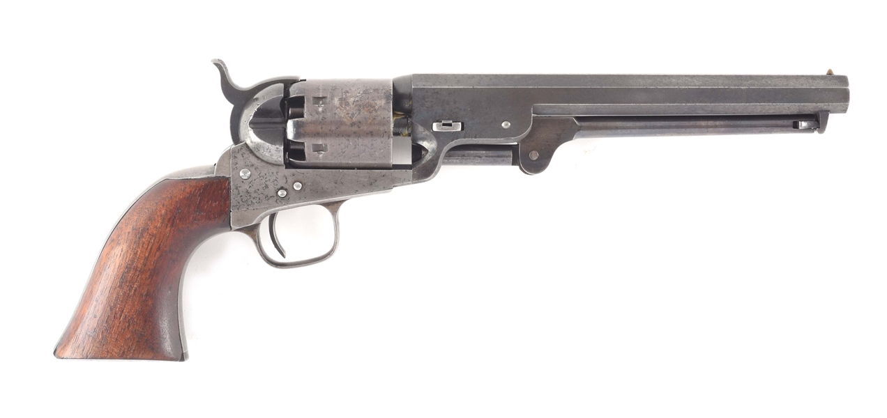 (A) IRON FRAME COLT MODEL 1851 NAVY PERCUSSION REVOLVER (1862).
