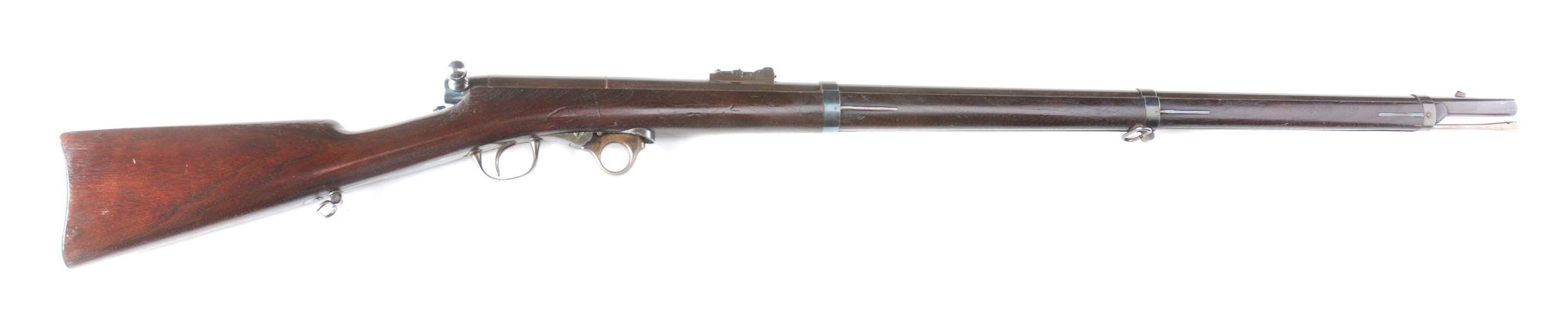 (A) GREENE BREECHLOADING BOLT ACTION RIFLE BY A.H. WATERS ARMORY.
