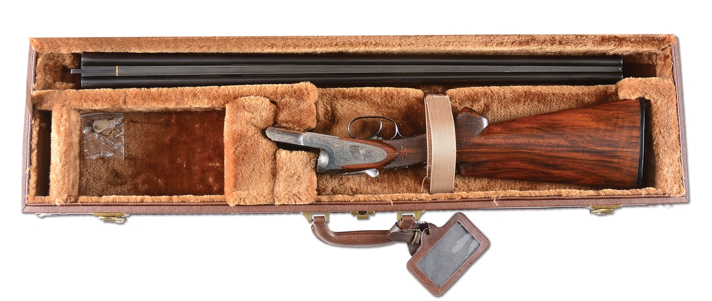 (C) EXTREMELY FINE, HIGH ORIGINAL METAL CONDITION L.C. SMITH "MONOGRAM" GRADE SHOTGUN WITH EJECTORS, AND SINGLE TRIGGER.