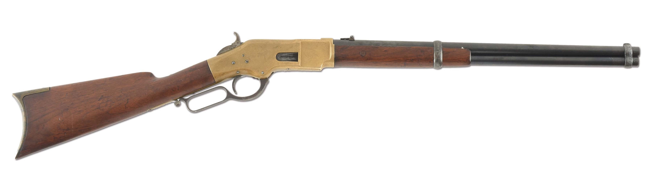 (A) CLASSIC EARLY WINCHESTER MODEL 1866 LEVER ACTION SADDLE RING CARBINE.