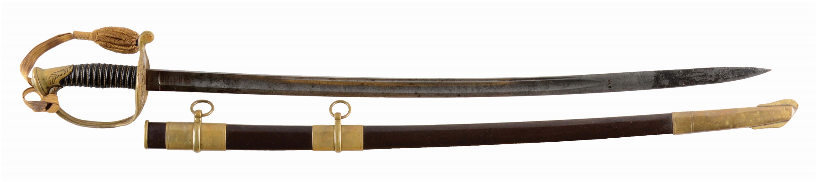 A RARE AND DESIRABLE CIVIL WAR U.S.M.C. OFFICERS SWORD OF FOOT OFFICER PATTERN.