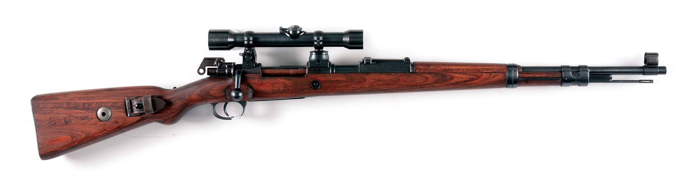 (C) RESTORED JAMES RIVER ARMORY "S/147" CODE 98K BOLT ACTION SNIPER RIFLE.