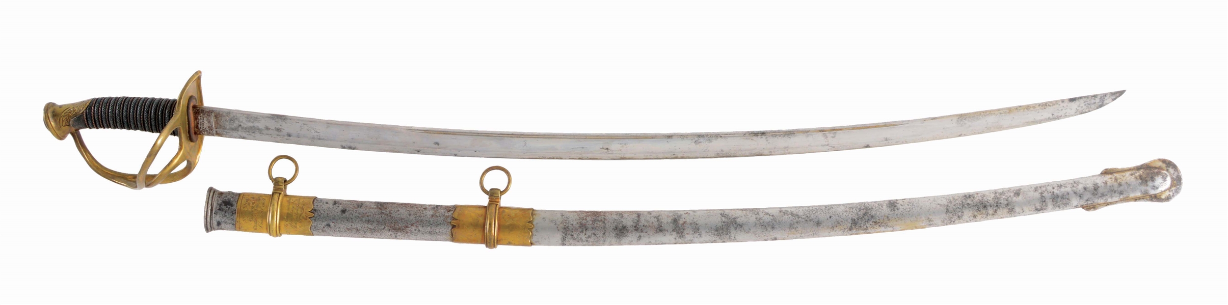 MODEL 1840 SABER PRESENTED TO MEDAL OF HONOR RECIPIENT LIEUTENANT CHARLES H. TOMPKINS.