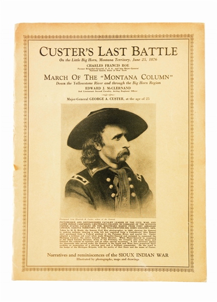 VERY LIMITED EDITION OF "CUSTERS LAST BATTLE," SIGNED BY MRS. CUSTER 1927.