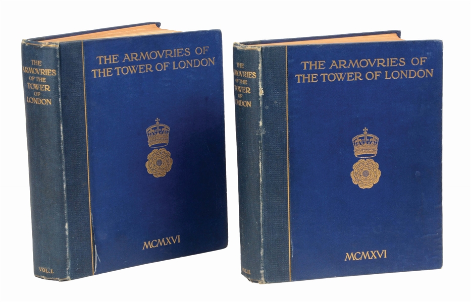 LOT OF 2: TWO VOLUME SET OF THE INVENTORY AND SURVEY OF THE ARMOURIES OF THE TOWER OF LONDON.