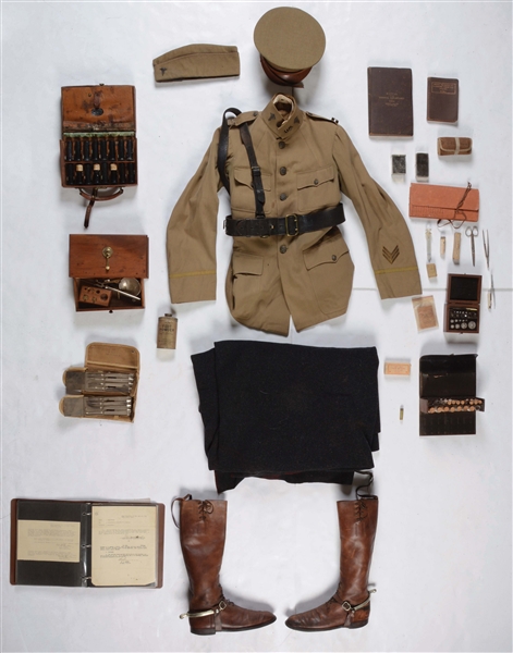 WORLD WAR I U.S. ARMY IDENTIFIED MEDICAL CORPS OFFICERS UNIFORM GROUP.